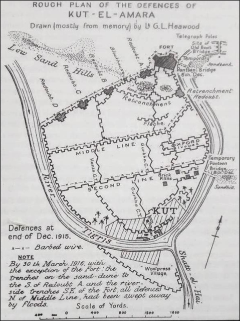 Rough plan of Defences at Kut