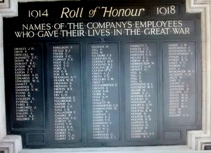 The Roll of Honour at Waterloo Station