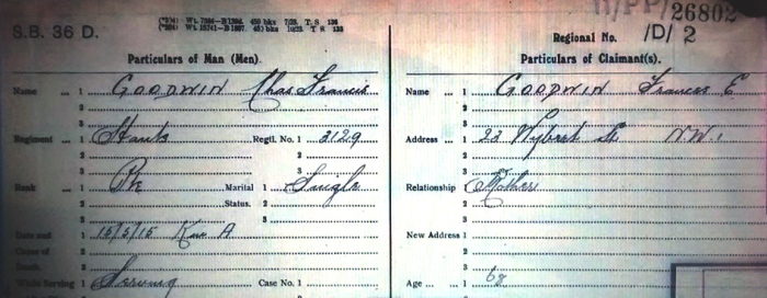 Charles Goodwin pension