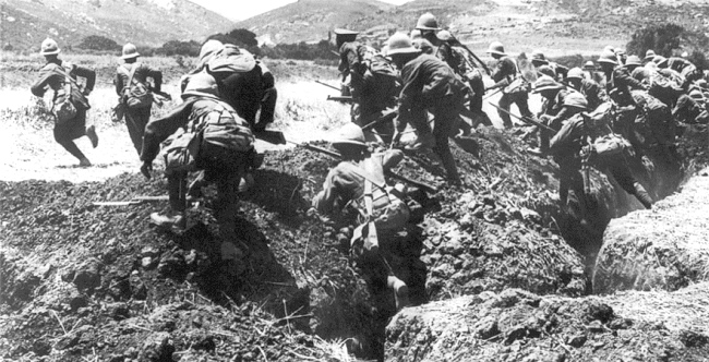 British troops on Lemnos in training for Gallipoli