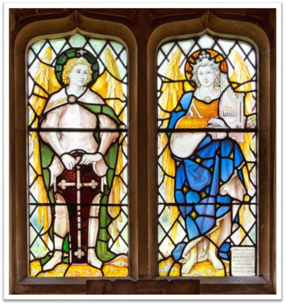 Memorial window to Nicholas Hill in St Matthew’s Church, Weeke.