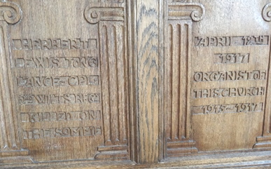 the memorial  in St Lawrence’s Church